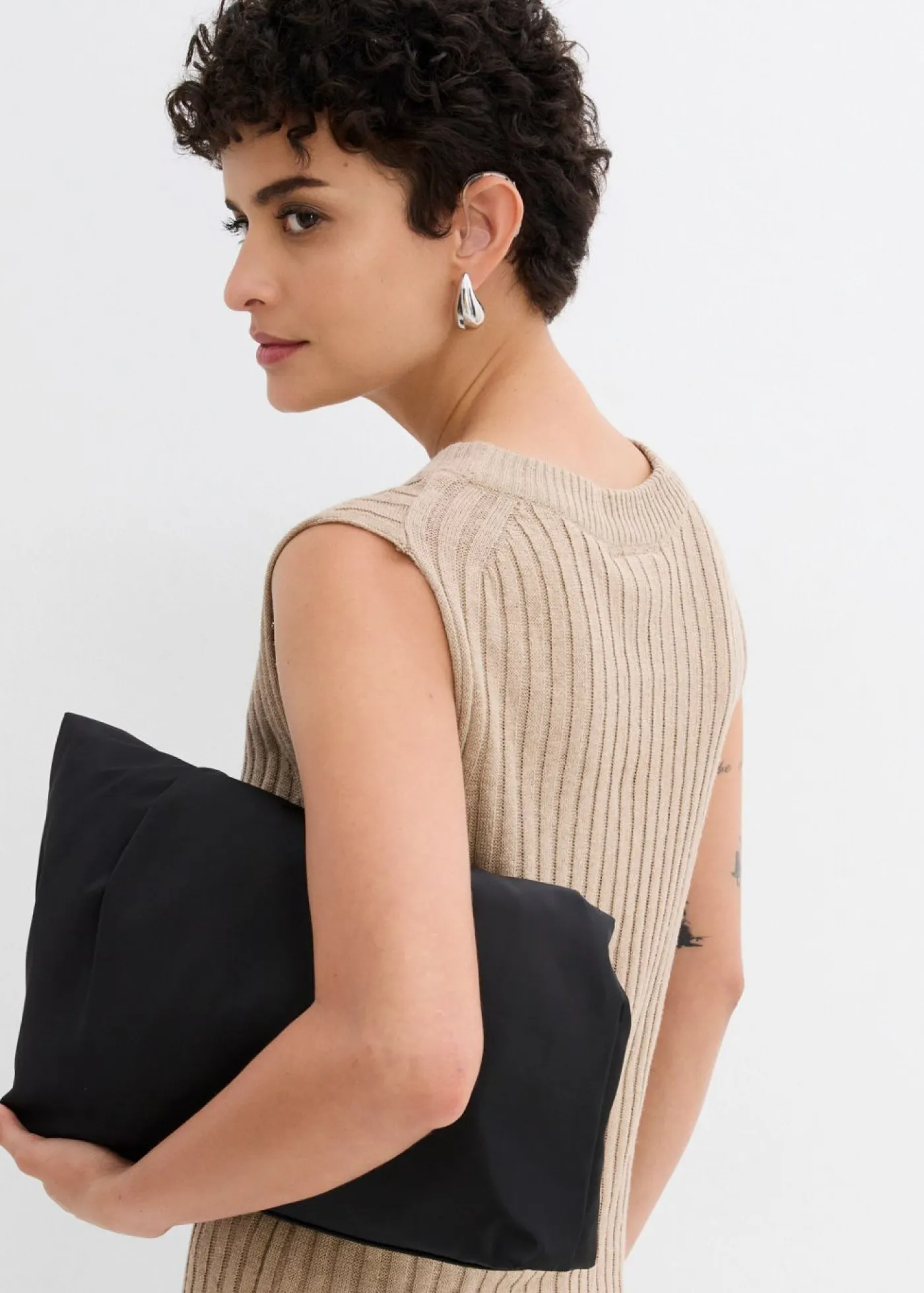 Mujer bonprix bonprix Top de punto de mezcla de viscosa