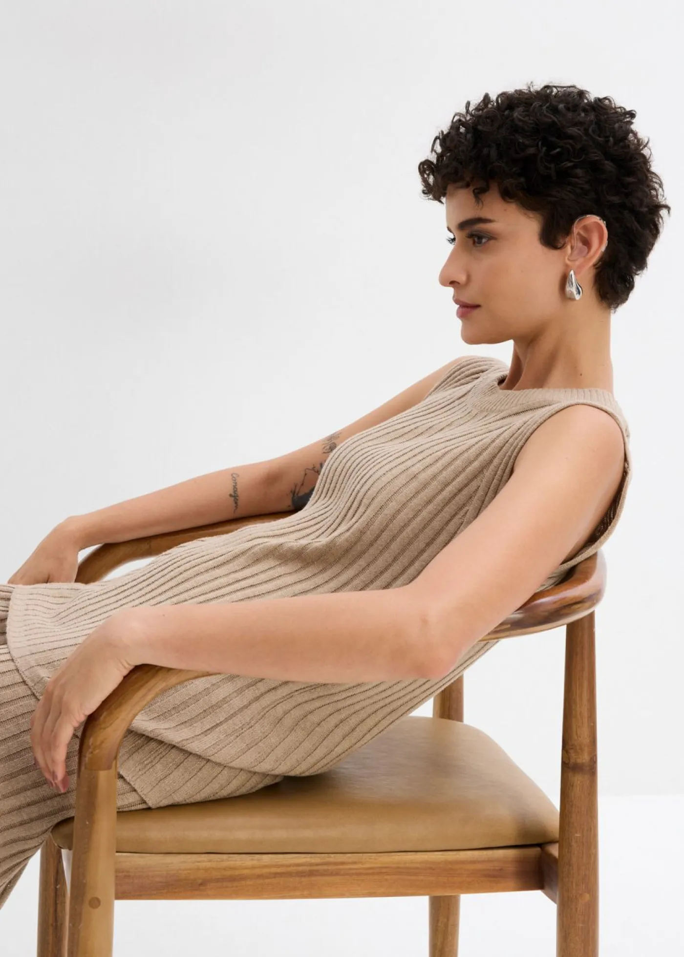 Mujer bonprix bonprix Top de punto de mezcla de viscosa