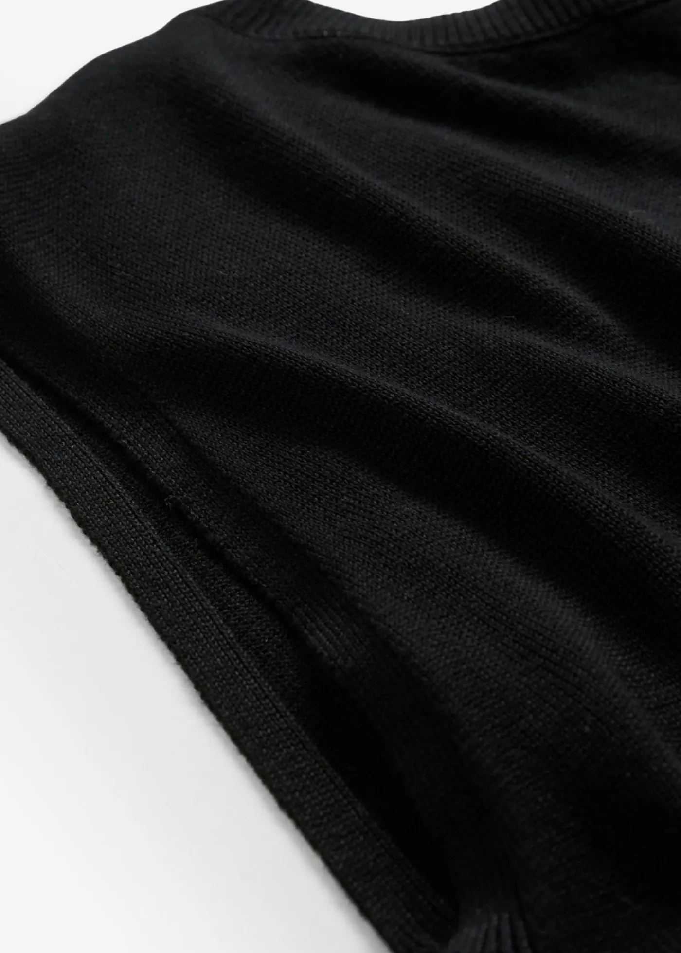 bonprix bonprix Esenciales|Camisetas>Top de punto de viscosa fina con forma abullonada Negro