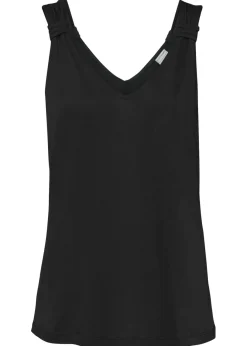bonprix bonprix Camisetas>Top de punto de viscosa pura Negro