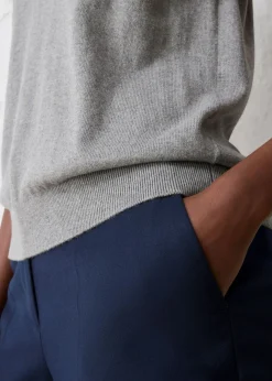 Mujer bonprix bonprix Top de punto fino con contenido de seda y cuello tipo polo