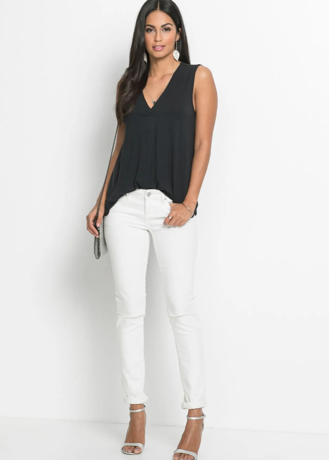 bonprix bonprix Camisetas|Novedades>Top de suave mezcla de viscosa Negro