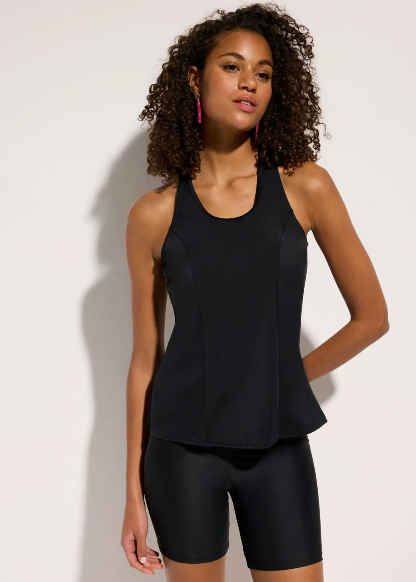 bonprix bonprix Conjuntos De Traje De Baño|Ropa De Baño Deportiva>Top de tankini de secado rápido Negro
