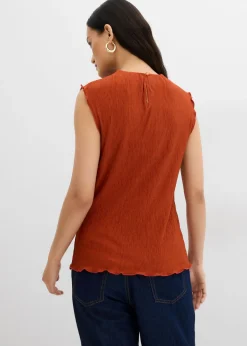 Mujer bonprix bonprix Top de tejido arrugado estructurado