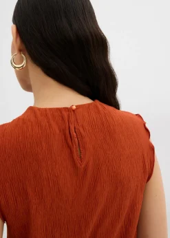 Mujer bonprix bonprix Top de tejido arrugado estructurado