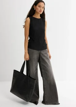 Mujer bonprix bonprix Top de tejido arrugado estructurado