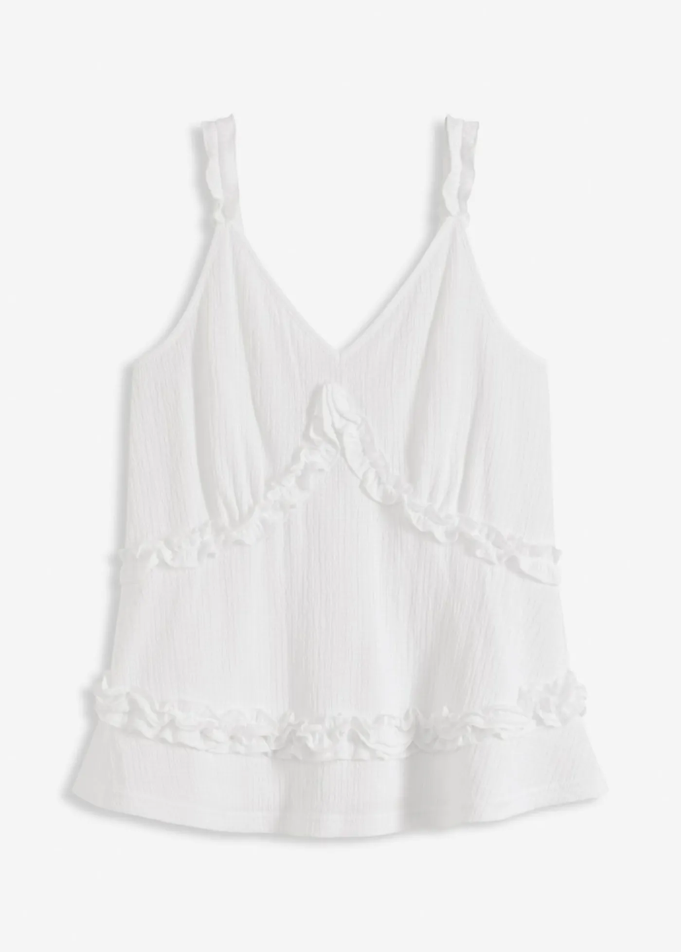 Mujer bonprix bonprix Top de tirantes finos con volantes