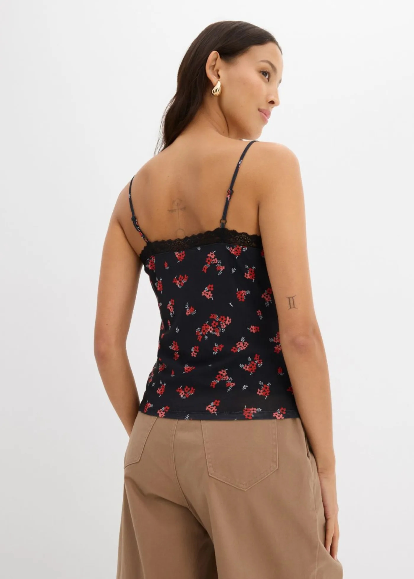 Mujer bonprix bonprix Top de tirantes finos de malla