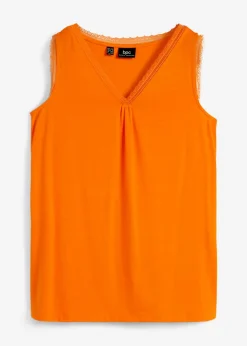 Mujer bonprix bonprix Top de viscosa con encaje