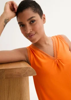 Mujer bonprix bonprix Top de viscosa con encaje