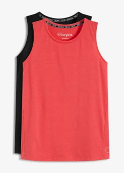 bonprix bonprix Ropa Deportiva|Camisetas>Top funcional (2 unidades) de secado rápido negro-rosa paraíso