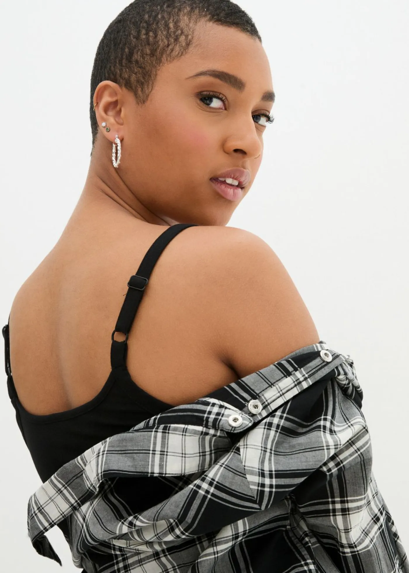 bonprix bonprix Camisetas Interiores|Básicos>Top largo con tirantes finos de algodón (2 unidades) Negro