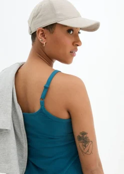 Mujer bonprix bonprix Top largo con tirantes finos de algodón (2 unidades)