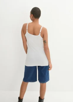 Mujer bonprix bonprix Top largo con tirantes finos de algodón (2 unidades)