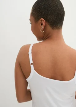 Mujer bonprix bonprix Top largo con tirantes finos de algodón (2 unidades)