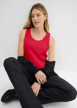 Mujer bonprix bonprix Top largo de algodón orgánico puro (5 unidades)