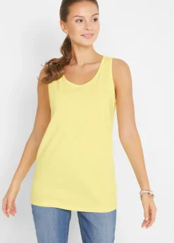 bonprix bonprix Camisetas Interiores|Básicos>Top largo de algodón orgánico puro (5 unidades) rosa pálido+lila claro+hierbabuena+lima suave+azul marino