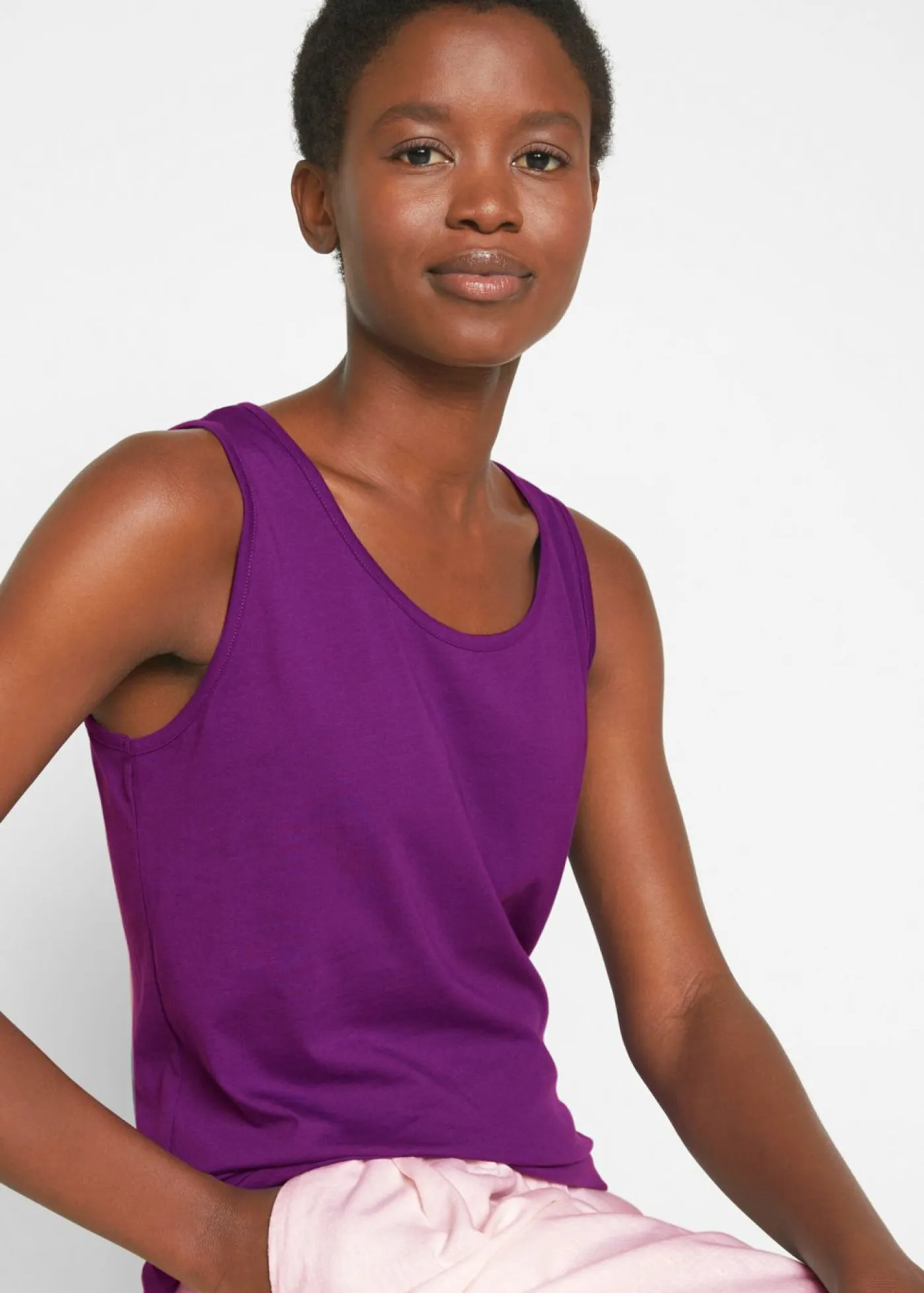 Mujer bonprix bonprix Top largo de algodón orgánico puro (5 unidades)