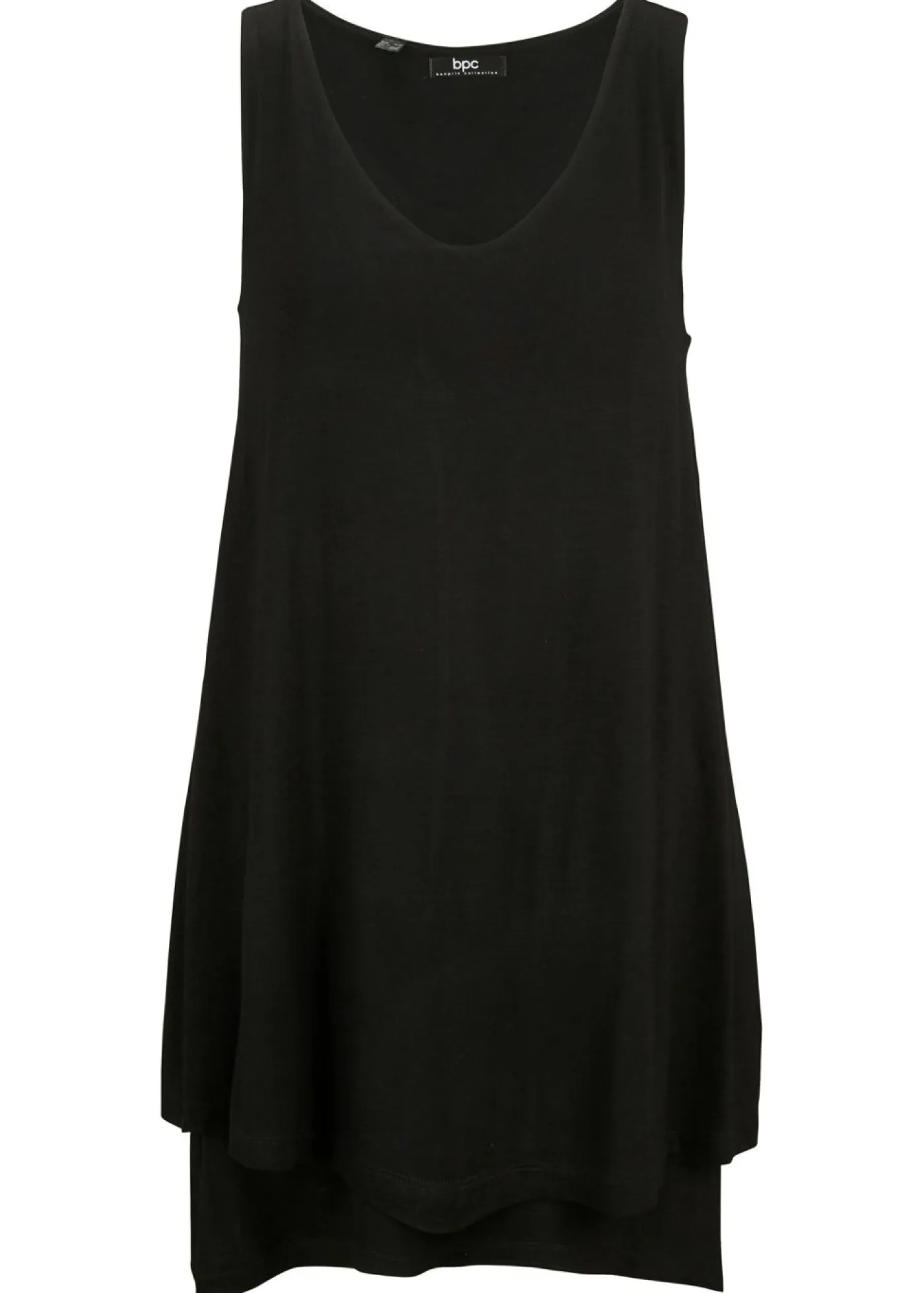 Mujer bonprix bonprix Top largo de mezcla de viscosa con doble capa