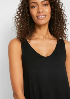 Mujer bonprix bonprix Top largo de mezcla de viscosa con doble capa