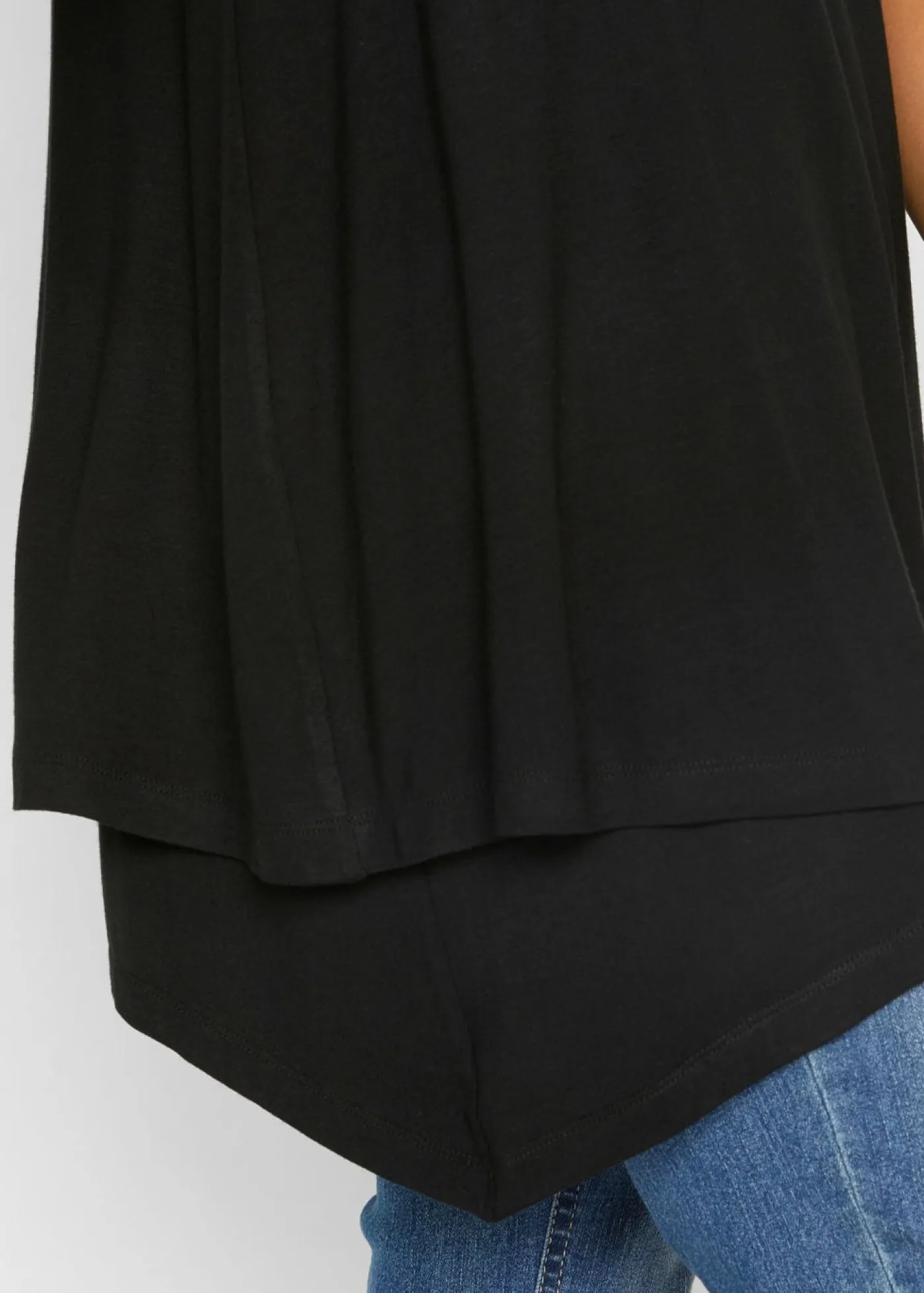 Mujer bonprix bonprix Top largo de mezcla de viscosa con doble capa