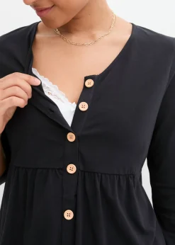 Mujer bonprix bonprix Top premamá/de lactancia 2 en 1 de algodón orgánico