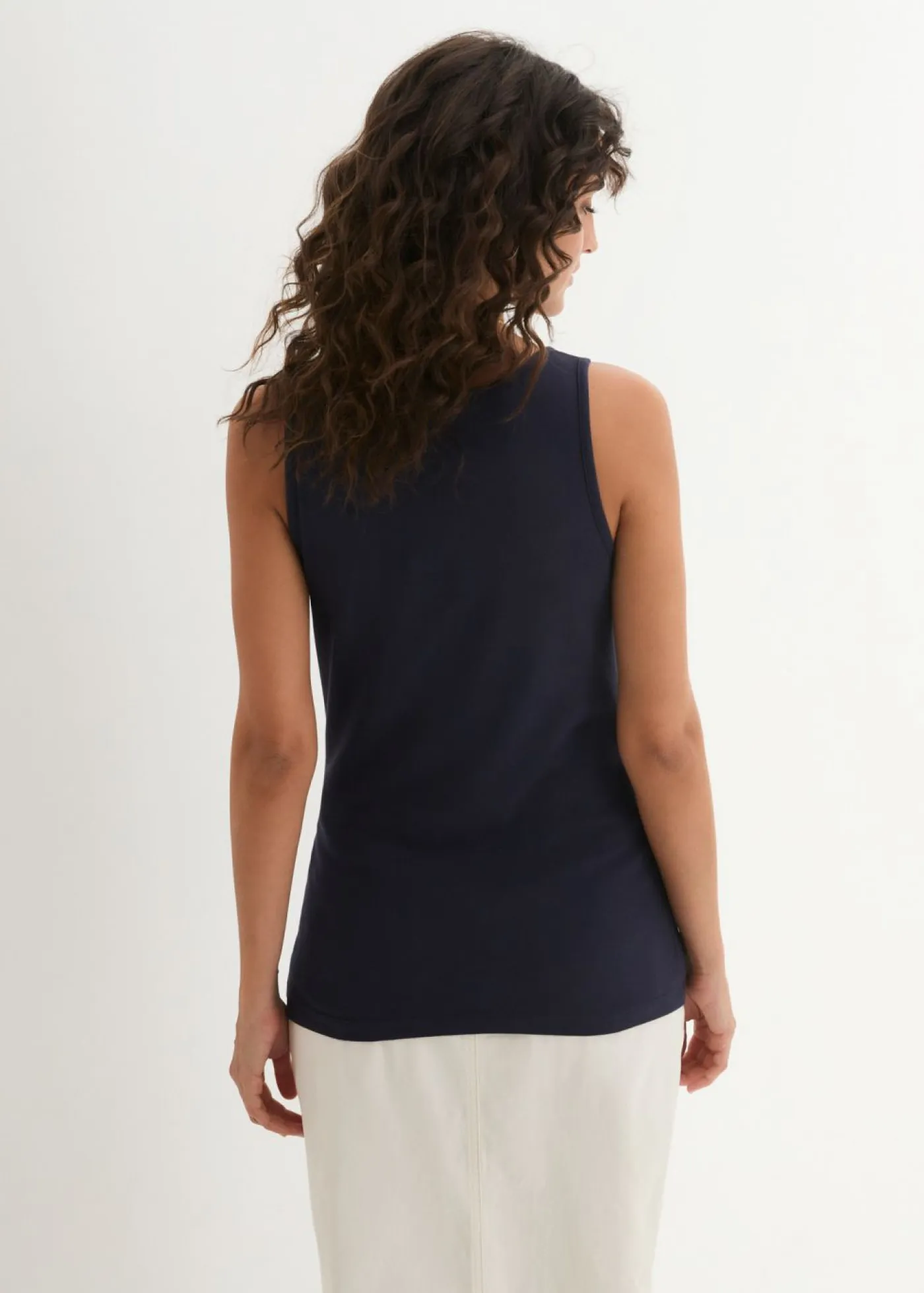 bonprix bonprix Camisetas Interiores|Básicos>Top sin mangas elástico (2 unidades) Azul marino + fucsia