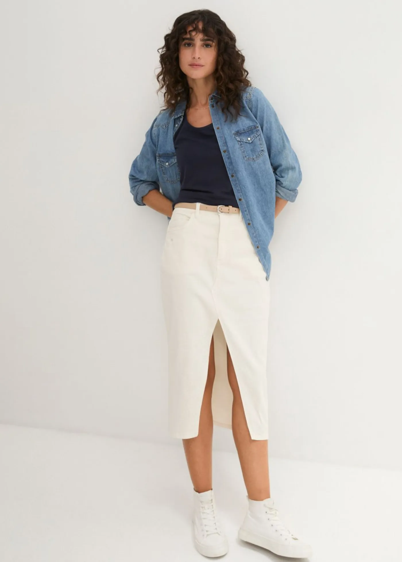 bonprix bonprix Camisetas Interiores|Básicos>Top sin mangas elástico (2 unidades) Azul marino + fucsia