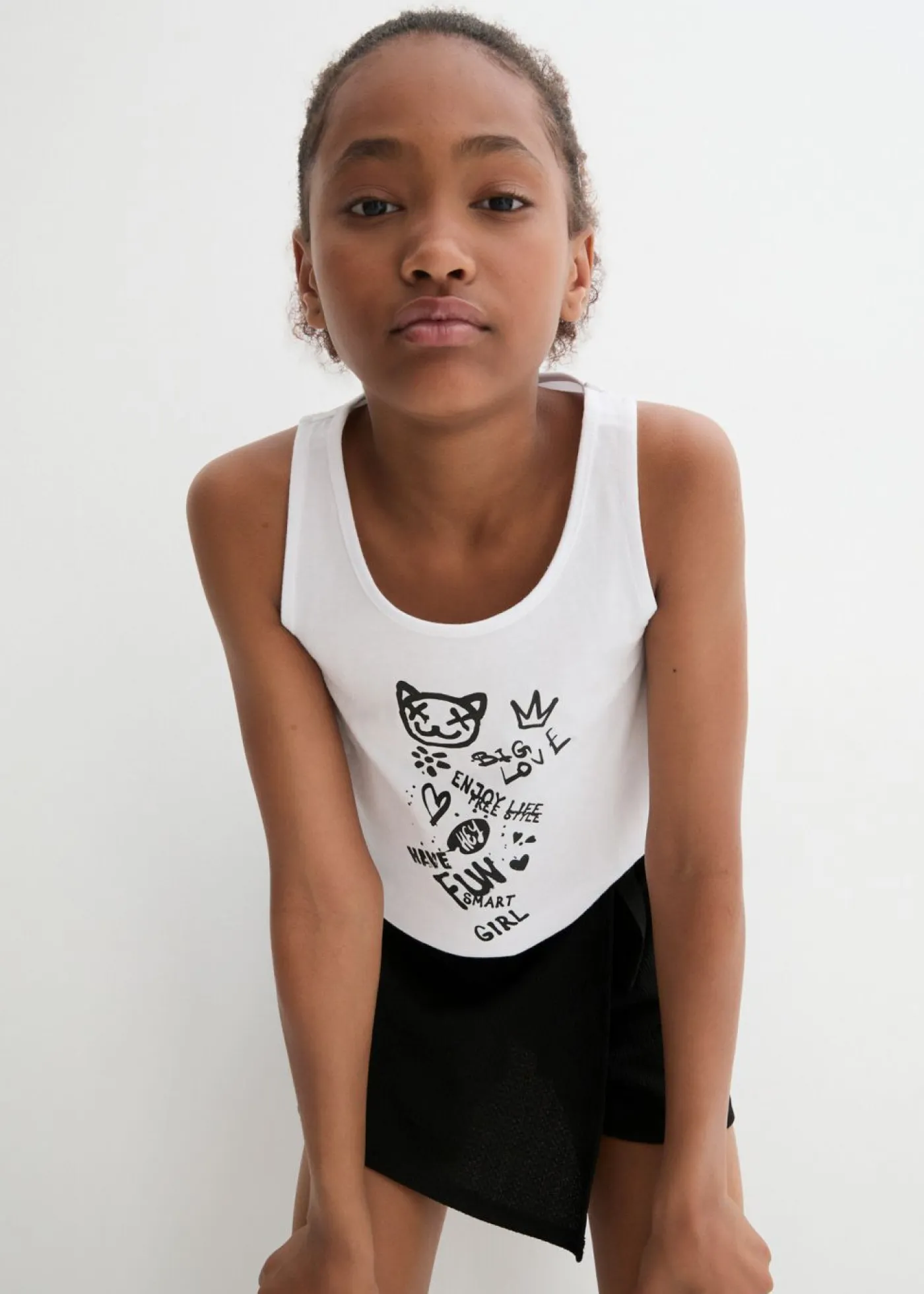 Niños bonprix bonprix Top y falda pantalón (2 piezas) para niñas de algodón orgánico