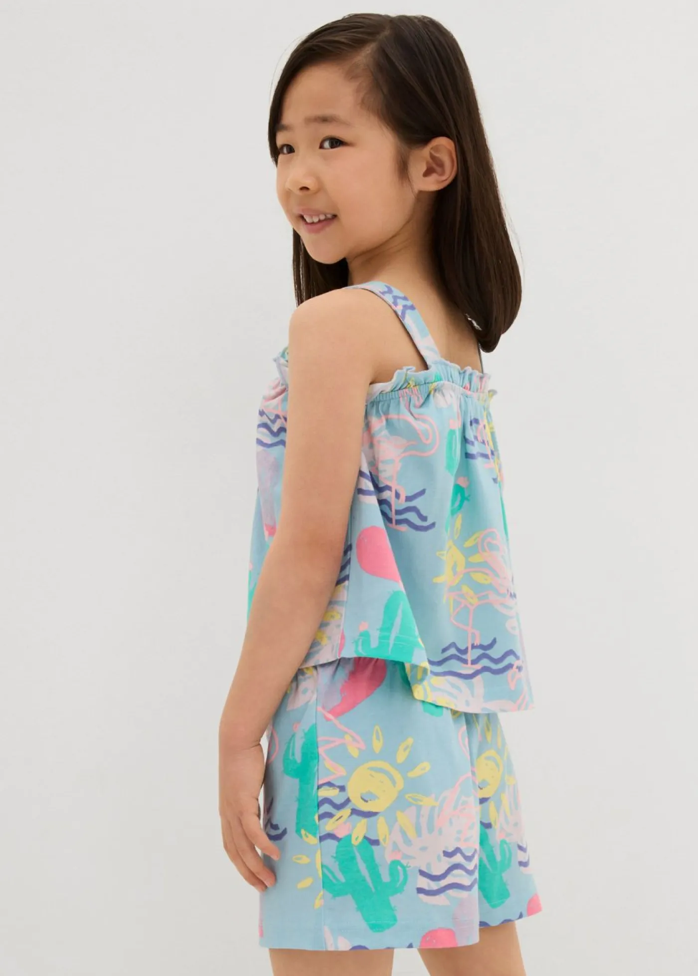 Niños bonprix bonprix Top y pantalón corto (conjunto de 2 piezas) de algodón orgánico puro