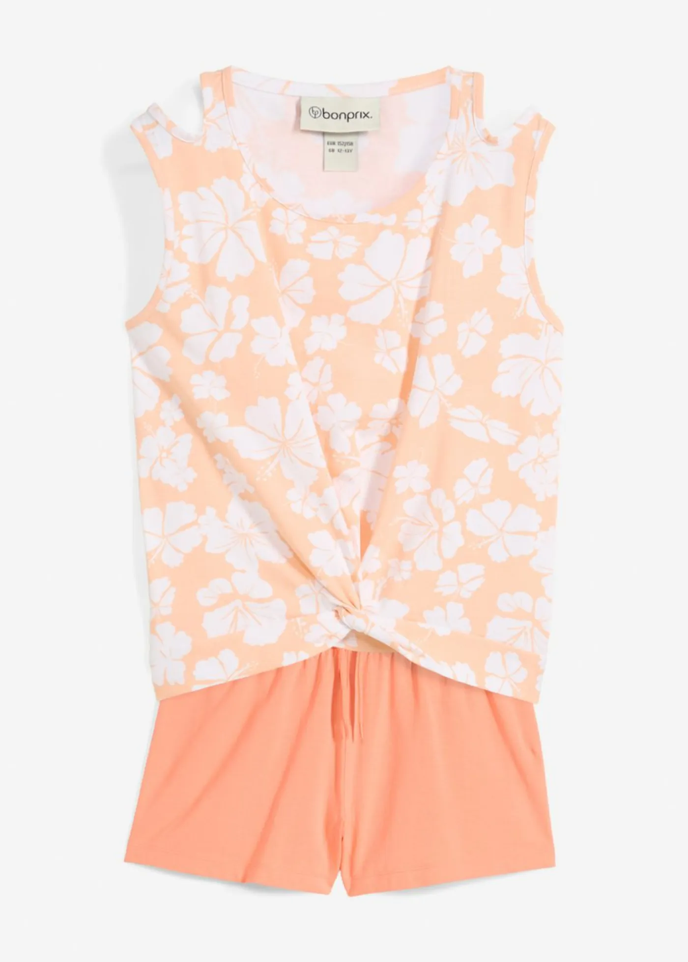 Niños bonprix bonprix Top y pantalón corto de mezcla de algodón orgánico (conjunto de 2 piezas)