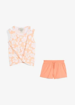 Niños bonprix bonprix Top y pantalón corto de mezcla de algodón orgánico (conjunto de 2 piezas)