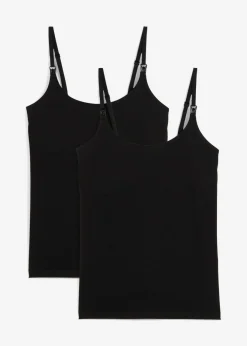 Mujer bonprix bonprix Tops de lactancia de algodón orgánico (2 unidades)