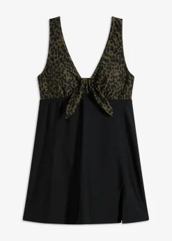 bonprix bonprix Trajes De Baño>Traje de baño negro-caqui topos