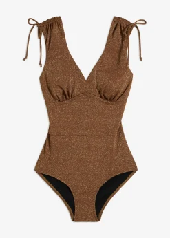 Mujer bonprix bonprix Traje de baño brillante con ligero efecto moldeador