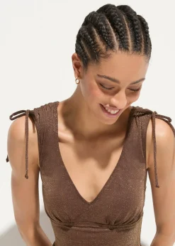 Mujer bonprix bonprix Traje de baño brillante con ligero efecto moldeador