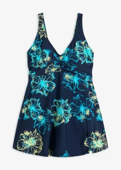 Mujer bonprix bonprix Traje de baño con efecto moldeador medio y escote en V