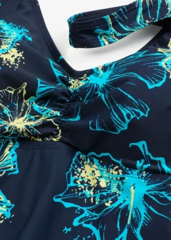 Mujer bonprix bonprix Traje de baño con efecto moldeador medio y escote en V