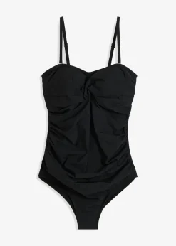 Mujer bonprix bonprix Traje de baño con efecto moldeador medio y aspecto cruzado