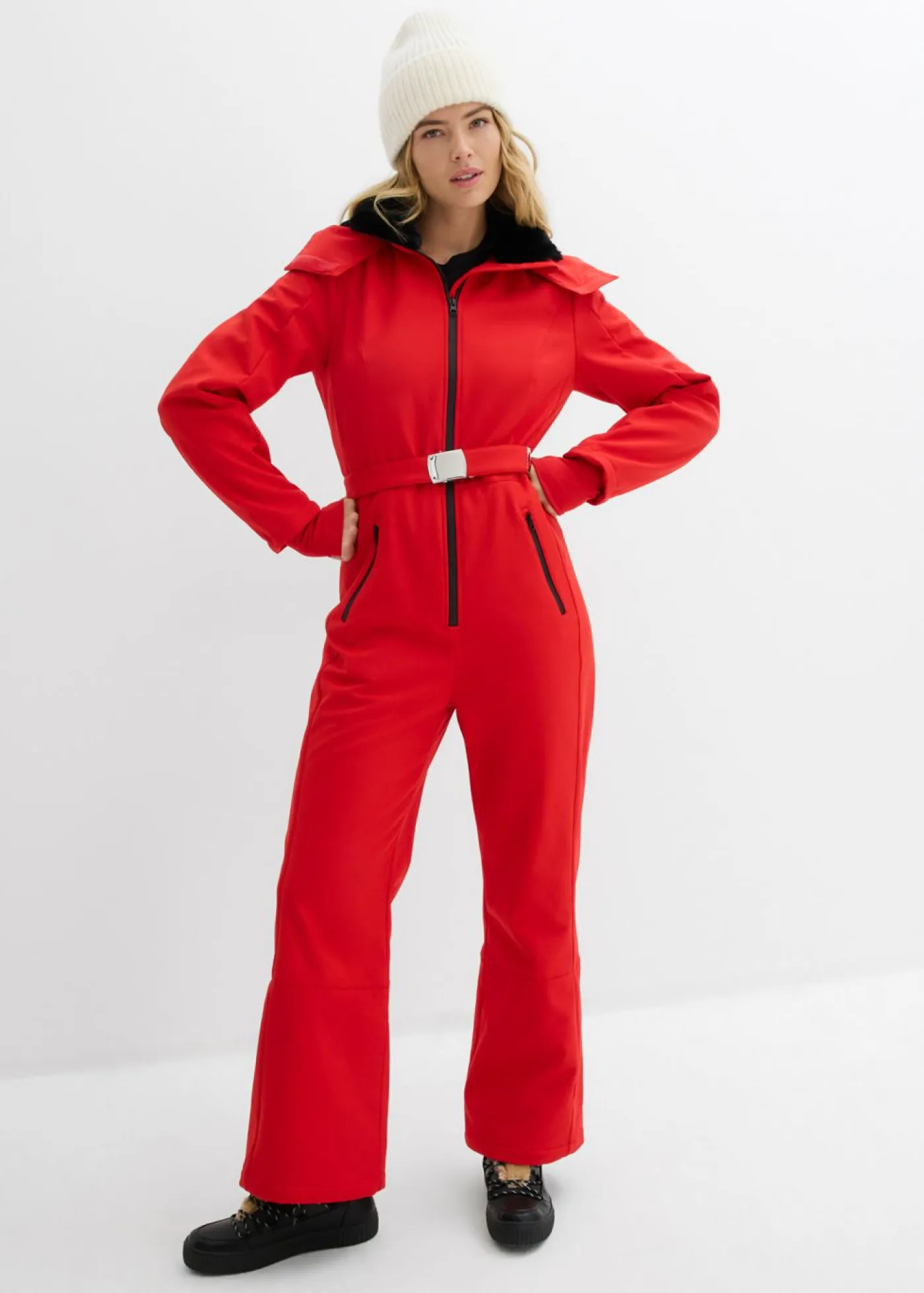 bonprix bonprix Ropa Para El Aire Libre|Ropa Deportiva>Traje de esquí de softshell con forro cálido y material impermeable rojo lava