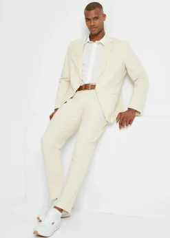 Hombre bonprix bonprix Traje de mezcla de lino ligero, regular fit (2 piezas)