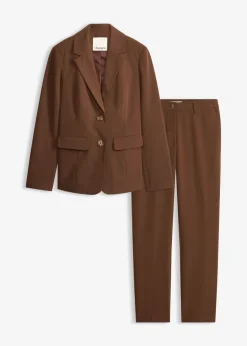 bonprix bonprix Pantalones|Tallas Pequeñas>Traje de pantalón (2 piezas) marrón