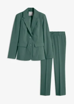 bonprix bonprix Blazers|Pantalones>Traje de pantalón (2 piezas) verde sombra
