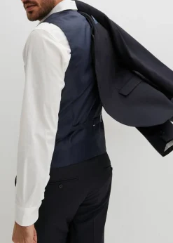 Hombre bonprix bonprix Traje (4 piezas) con chaleco y corbata, slim fit