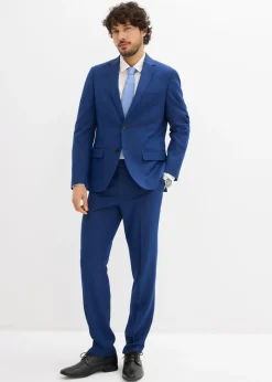 bonprix bonprix Trajes>Traje (3 piezas) con corbata, slim fit Azul