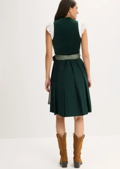 Mujer bonprix bonprix Traje tirolés con corpiño de terciopelo y delantal de satén (2 piezas)