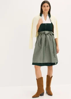 Mujer bonprix bonprix Traje tirolés con corpiño de terciopelo y delantal de satén (2 piezas)