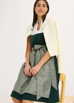 Mujer bonprix bonprix Traje tirolés con corpiño de terciopelo y delantal de satén (2 piezas)