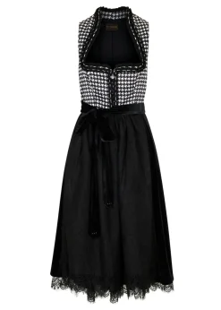 bonprix bonprix Vestidos>Traje tirolés y delantal (2 piezas) Negro-blanco lana estampado