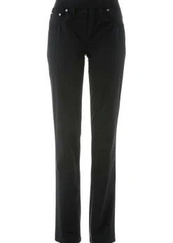 bonprix bonprix Pantalones>Treggings de sarga de mezcla de algodón elástica Negro